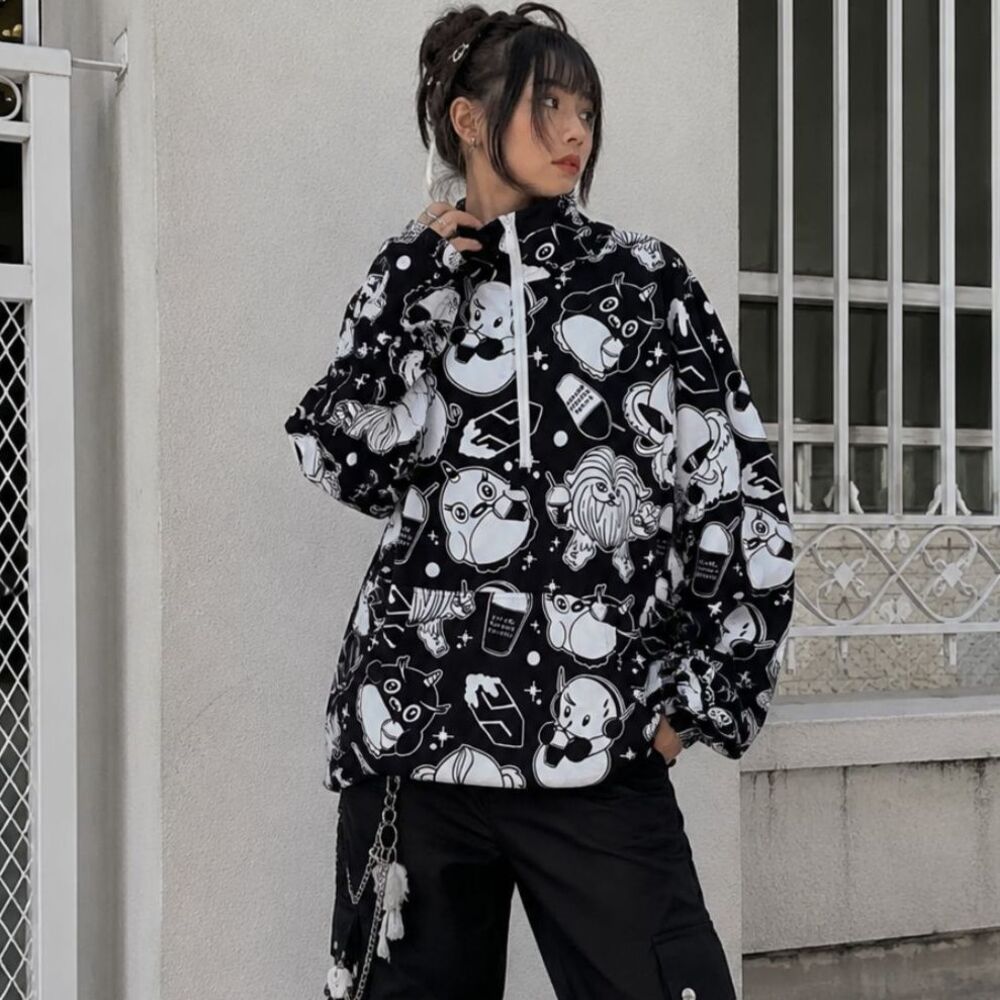 Future Fantasy Delight x Nico Salazar Half Zip Windbreaker SlurpZone Meow Wolf